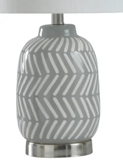 Gray And Etched Table Lamp-Kirkland's Home Sale