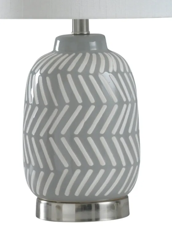 Gray And Etched Table Lamp-Kirkland's Home Sale