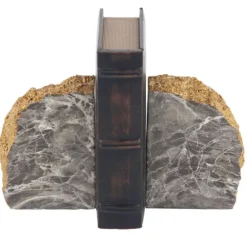 Gray And Gold Marble Geode Bookends, Set Of 2-Kirkland's Home Hot