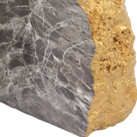 Gray And Gold Marble Geode Bookends, Set Of 2-Kirkland's Home Hot