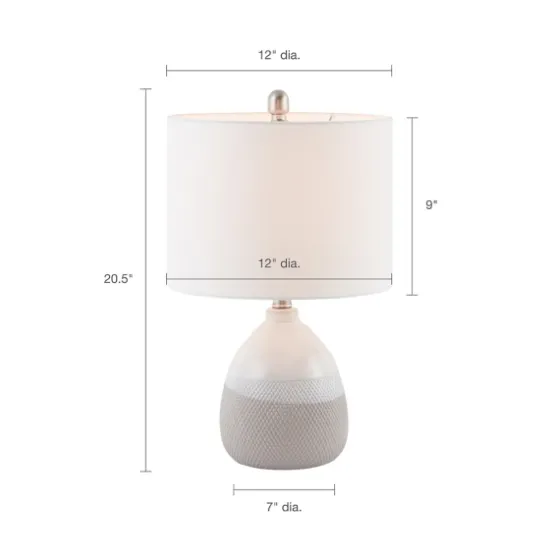 Gray And Gradient Ceramic Table Lamp-Kirkland's Home Fashion
