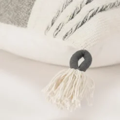 Gray And Ivory Color Block Pillow-Kirkland's Home Shop