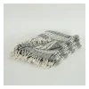 Gray And Ivory Striped Cotton Throw-Kirkland's Home Cheap