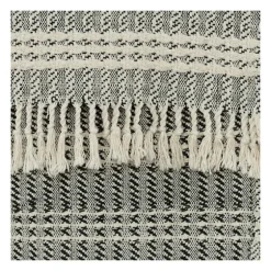 Gray And Ivory Striped Cotton Throw-Kirkland's Home Cheap