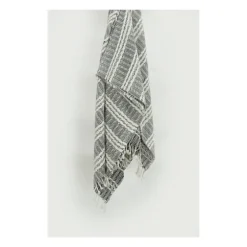 Gray And Ivory Striped Cotton Throw-Kirkland's Home Cheap