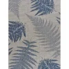 Gray And Navy Falling Ferns Outdoor Area Rug, 5X7-Kirkland's Home Shop