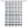 Gray And Navy Striped Fringe Shower Curtain-Kirkland's Home Flash Sale
