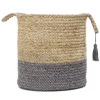 Gray And Tan Woven Jute Basket With Tassel, 19 In.-Kirkland's Home New