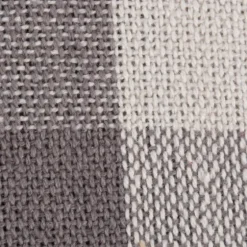 Gray And White Buffalo Check Woven Fringe Throw-Kirkland's Home Discount