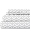 Gray And White Chevron 3-Pc. Twin Sheet Set-Kirkland's Home Fashion