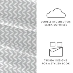 Gray And White Chevron 3-Pc. Twin Sheet Set-Kirkland's Home Fashion