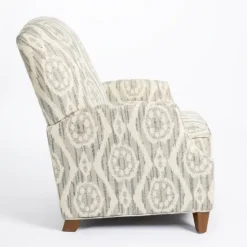 Gray And White Damask Upholstered Recliner-Kirkland's Home Discount