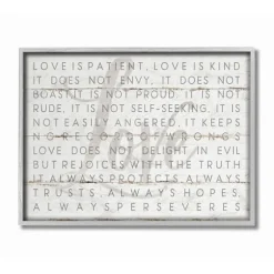 Gray And White Love Is Patient Framed Art Print-Kirkland's Home Hot