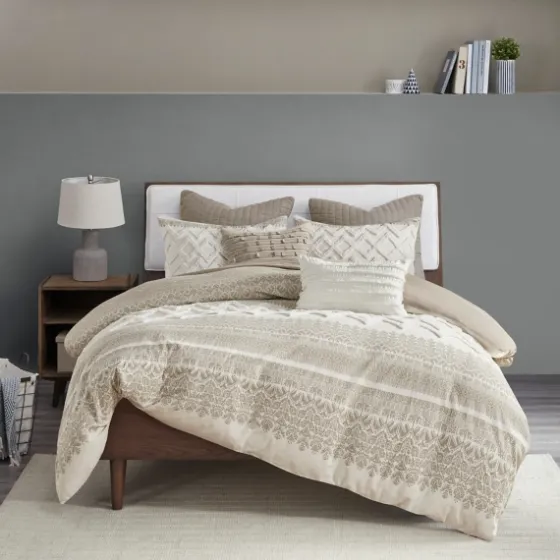 Gray And White 3-Pc. California King Duvet Set-Kirkland's Home Store