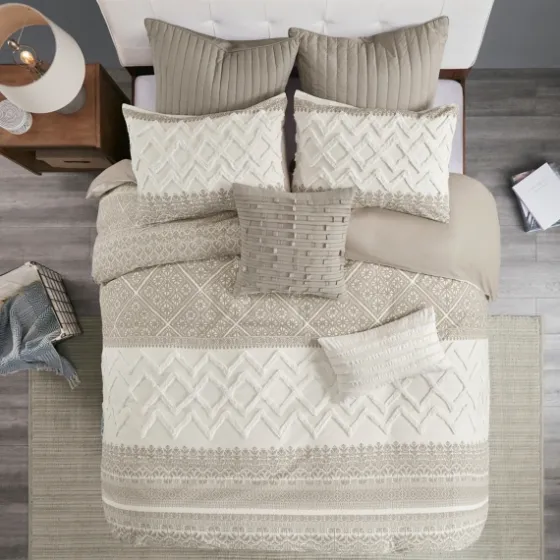 Gray And White 3-Pc. California King Duvet Set-Kirkland's Home Store
