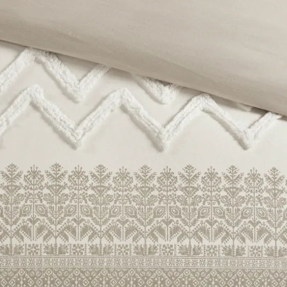 Gray And White 3-Pc. California King Duvet Set-Kirkland's Home Store