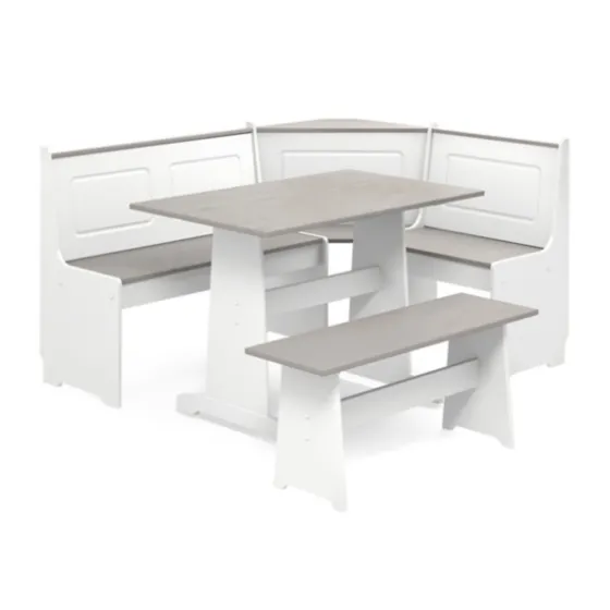 Gray And White 3-Pc. Dining Nook Set-Kirkland's Home Fashion