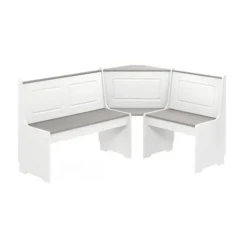Gray And White 3-Pc. Dining Nook Set-Kirkland's Home Fashion