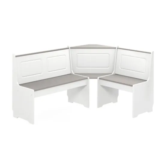 Gray And White 3-Pc. Dining Nook Set-Kirkland's Home Fashion