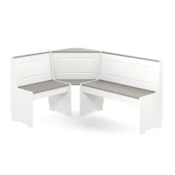 Gray And White 3-Pc. Dining Nook Set-Kirkland's Home Fashion