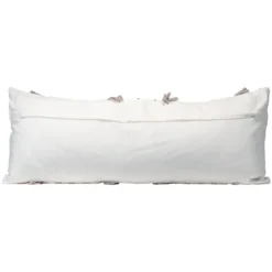 Gray And White Striped Fringe Lumbar Pillow-Kirkland's Home Outlet