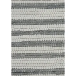 Gray And White Stripped Jute Border Accent Pillow-Kirkland's Home New