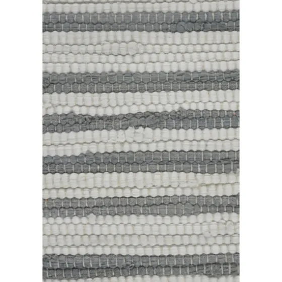 Gray And White Stripped Jute Border Accent Pillow-Kirkland's Home New