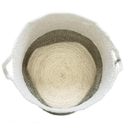 Gray And White Woven Basket With Tassel, 19 In.-Kirkland's Home Flash Sale