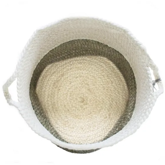 Gray And White Woven Basket With Tassel, 19 In.-Kirkland's Home Flash Sale