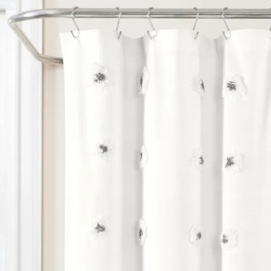 Gray Boho Tufted Circles Shower Curtain-Kirkland's Home Best Sale