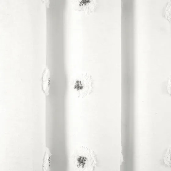 Gray Boho Tufted Circles Shower Curtain-Kirkland's Home Best Sale