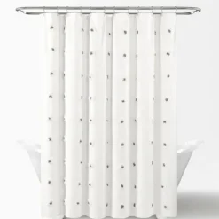 Gray Boho Tufted Circles Shower Curtain-Kirkland's Home Best Sale
