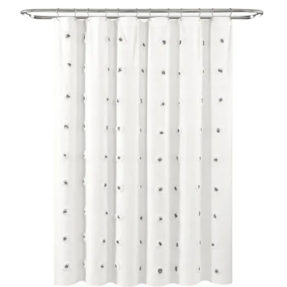 Gray Boho Tufted Circles Shower Curtain-Kirkland's Home Best Sale
