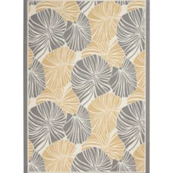 Gray Botanical Shells Outdoor Area Rug, 5X7-Kirkland's Home Cheap