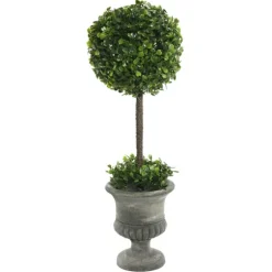Gray Boxwood Pedestal Urn Topiary, 2 Ft.-Kirkland's Home Hot