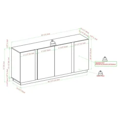 Gray Brown Modern 2-Door Sideboard-Kirkland's Home Best Sale