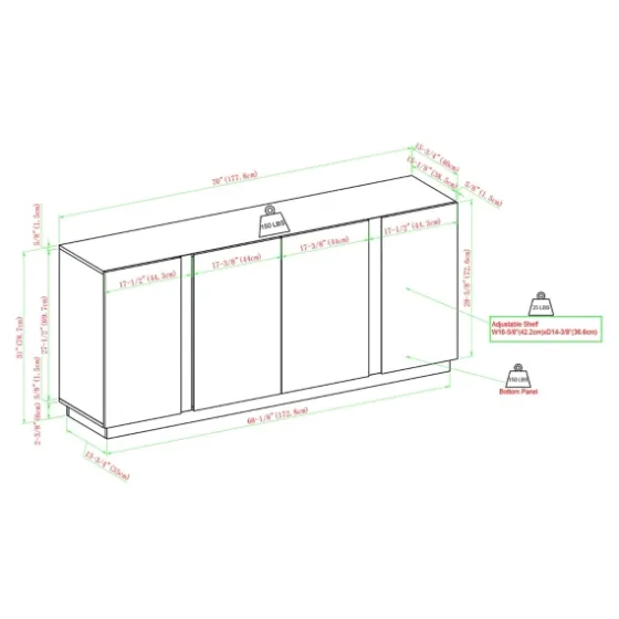 Gray Brown Modern 2-Door Sideboard-Kirkland's Home Best Sale