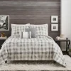 Gray Buffalo Check 5-Pc. King Comforter Set-Kirkland's Home Store