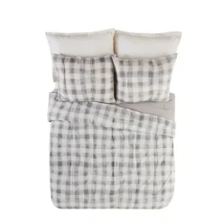 Gray Buffalo Check 5-Pc. King Comforter Set-Kirkland's Home Store