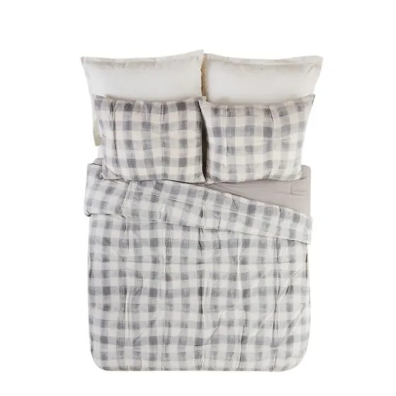 Gray Buffalo Check 5-Pc. King Comforter Set-Kirkland's Home Store