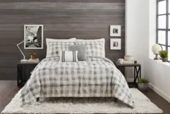 Gray Buffalo Check 5-Pc. Queen Comforter Set-Kirkland's Home Hot