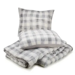 Gray Buffalo Check 5-Pc. Queen Comforter Set-Kirkland's Home Hot