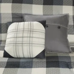 Gray Buffalo Herringbone Queen 7-Pc. Comforter Set-Kirkland's Home Store