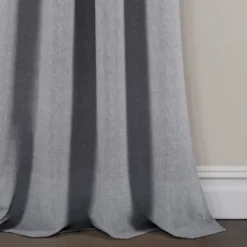 Gray Button And Stripe Curtain Panel Set, 95 In.-Kirkland's Home Clearance