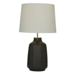 Gray Ceramic Base Gold Accent Table Lamp-Kirkland's Home Flash Sale