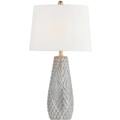 Gray Ceramic 3D Pattern Table Lamp-Kirkland's Home Flash Sale