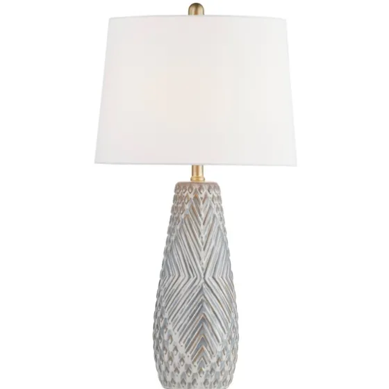 Gray Ceramic 3D Pattern Table Lamp-Kirkland's Home Flash Sale