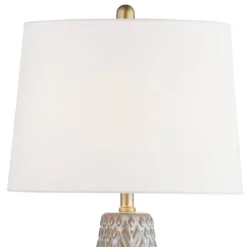 Gray Ceramic 3D Pattern Table Lamp-Kirkland's Home Flash Sale
