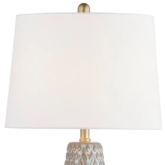 Gray Ceramic 3D Pattern Table Lamp-Kirkland's Home Flash Sale