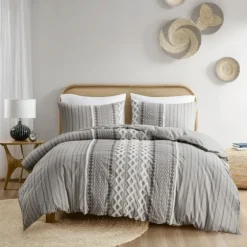 Gray Chenille Tufted California King Comforter Set-Kirkland's Home Discount